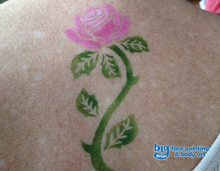 Big Grins Temporary Tattoos of Rose