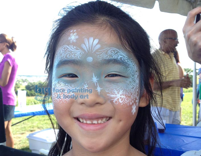 Big Grins Airbrush Face Painting Winter Princess Frozen Face